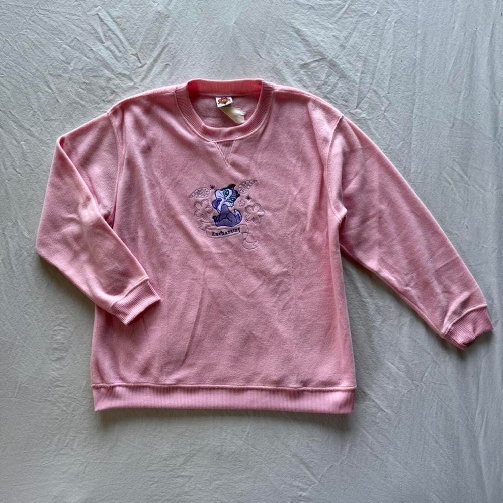 1990s Pink Looney Tunes Enchanting Sweatshirt